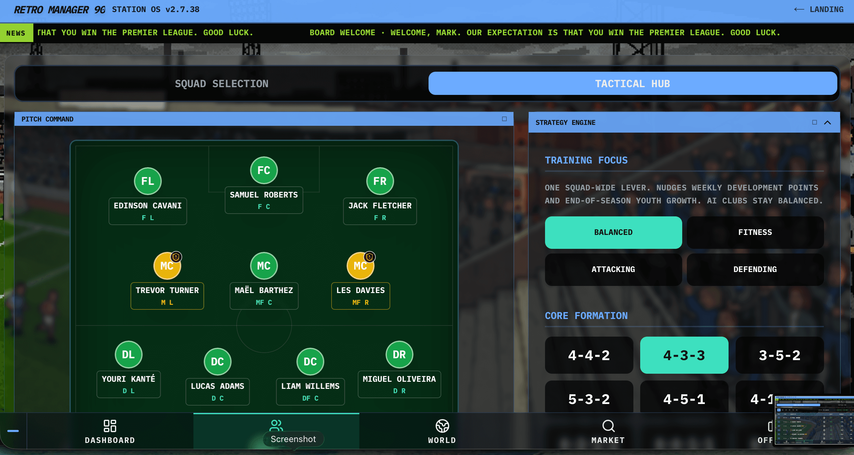 Retro Manager 90 in-game screenshot 4