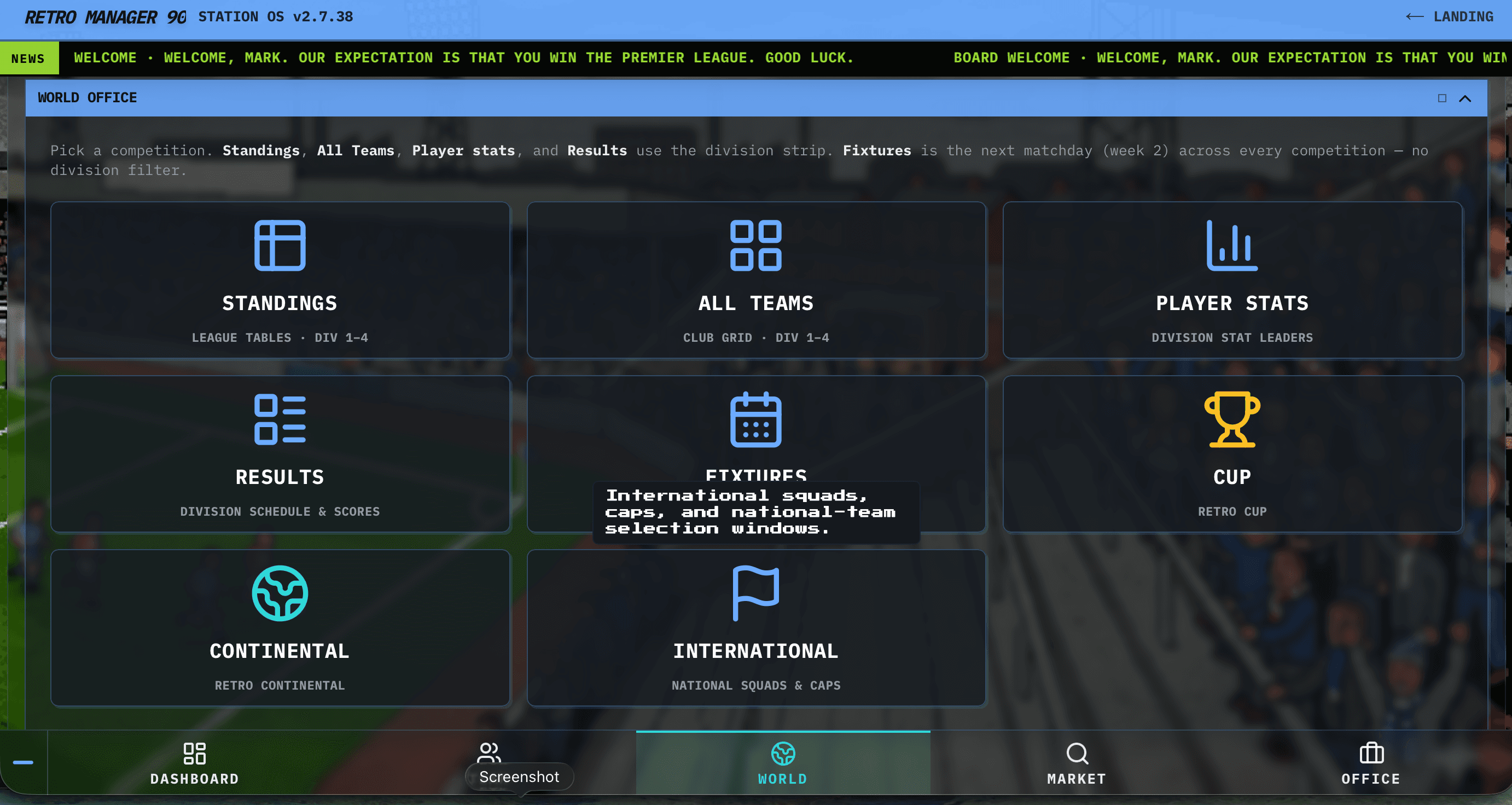 Retro Manager 90 in-game screenshot 5
